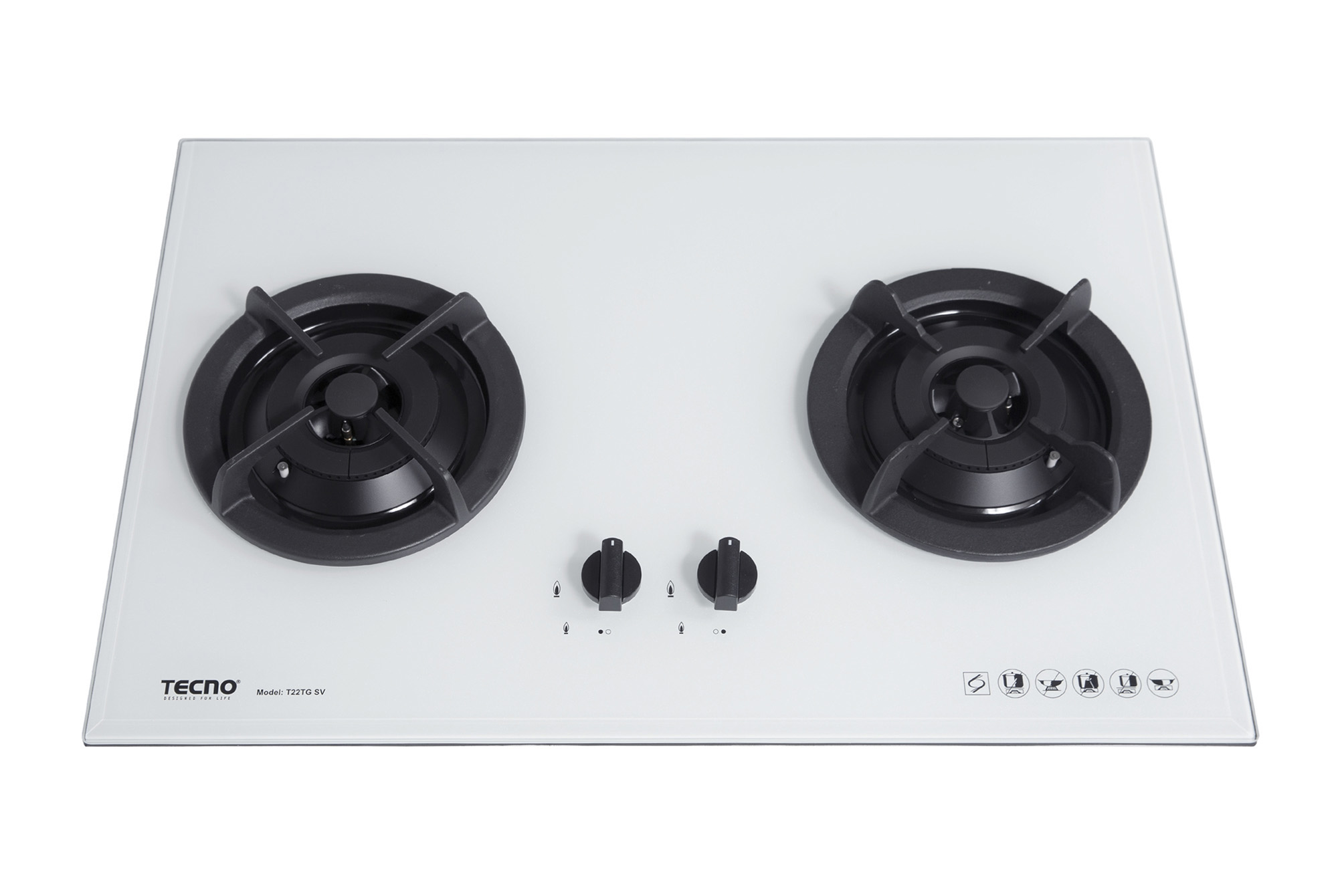 Tecno 2-Burner 75cm Tempered Glass Cooker Hob - Image 5