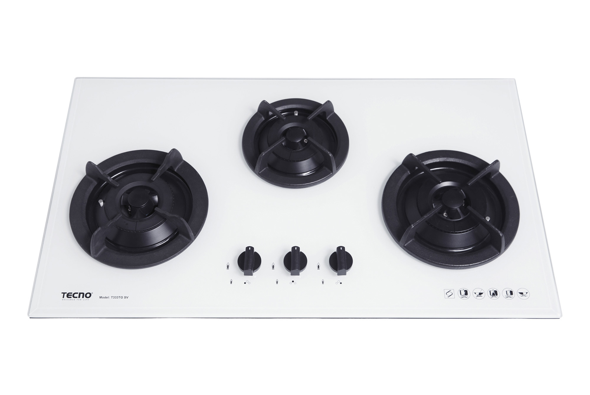 Tecno 3-Burner 86cm Tempered Glass Cooker Hob - Image 7