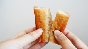 Tear into 2 smaller pieces