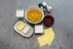 ingredients required for rice cooker mac and cheese recipe
