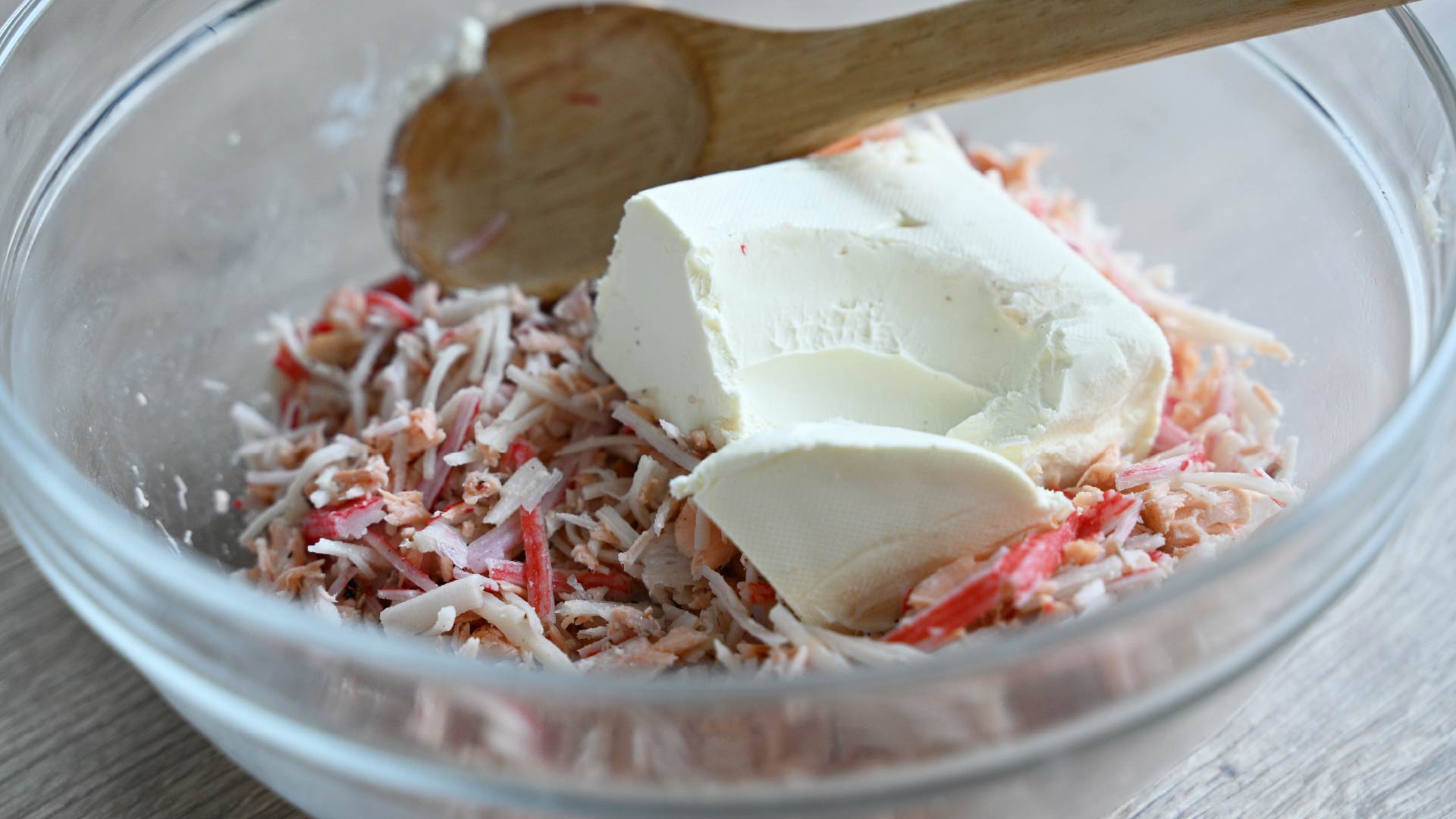 ingredients added into bowl