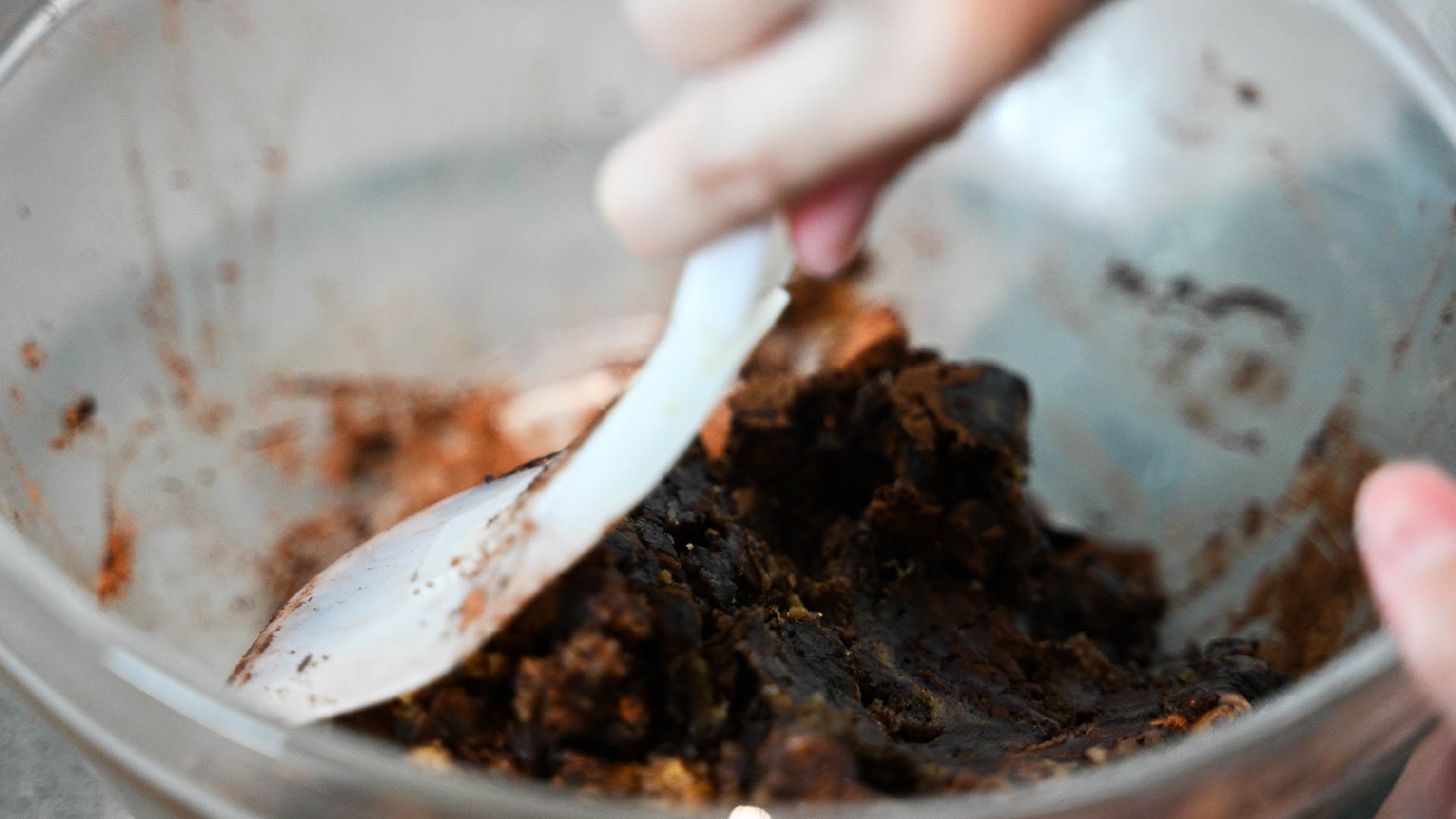 folding in cocoa powder